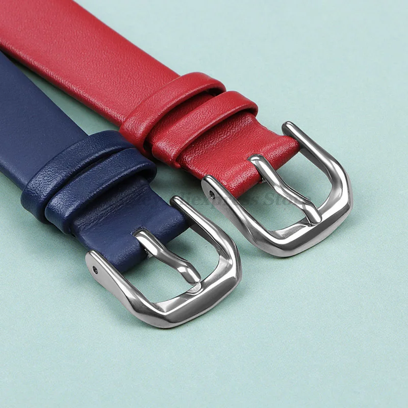 Genuine Leather Watch Bracelet Womens Fashion Watchband Band 6mm 8mm 10mm 12mm 13mm 14mm 15mm 16mm 17mm Small Universal Straps