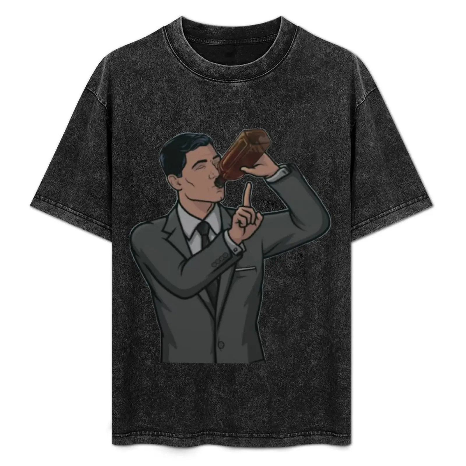 

Archer drinking T-Shirt Plus Size Summer Casual T-Shirt