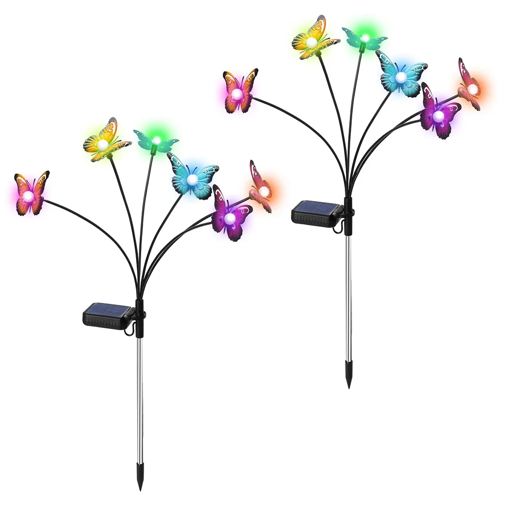 

2pcs Light ABS Stainless Waterproof Outdoor Garden Lights for Patio Pathway Landscape Decor Yard Ornament