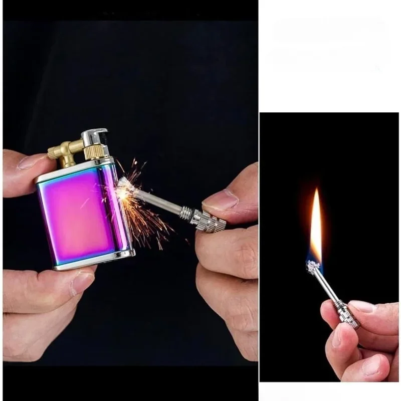 New Creative Leader Kerosene Lighter Lift Arm Grinding Wheel Ignites Ten Thousand Matches Dual Use Kerosene Machine Small Tool