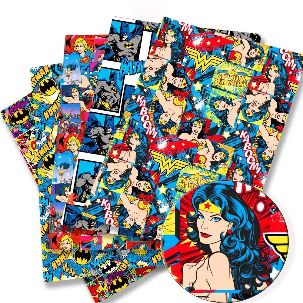 BEAST KINGDOM DC การ์ตูนผ้าฝ้าย Patchwork กระดาษทิชชูเด็กบ้านสิ่งทอเย็บชุดตุ๊กตาผ้าม่านผ้าฝ้ายโพลีเอสเตอร์ผ้า