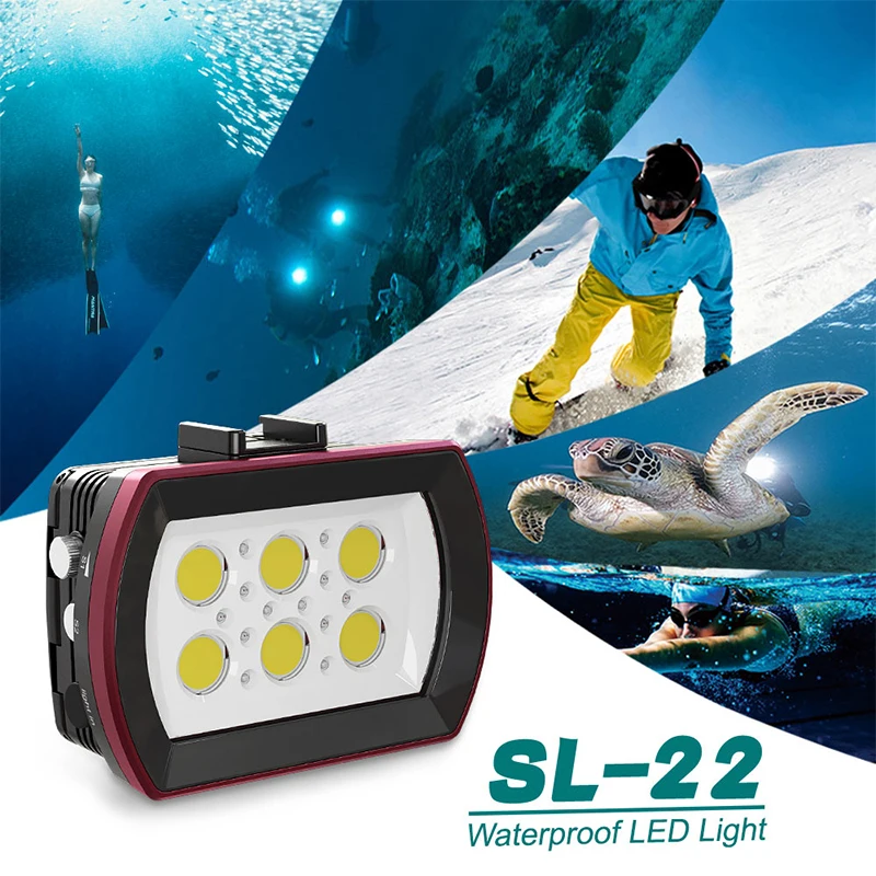 

Seafrogs 6000LM Diving Photography Fill Light LED Video Light Waterproof Flash Strobe Underwater Camera Video Phone Lighting