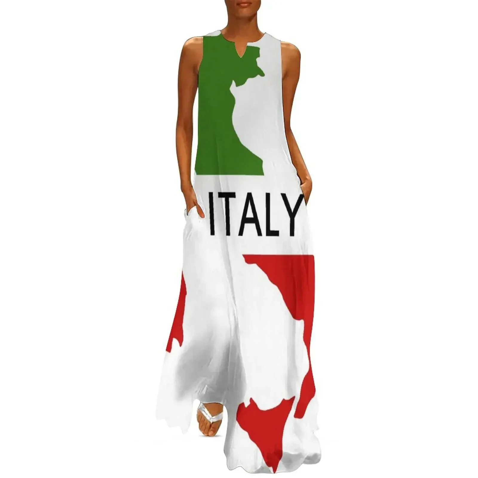 

italy map with flag Long Dress dresses for official occasions summer women's suit dresses women summer 2025 summer clothes Dress