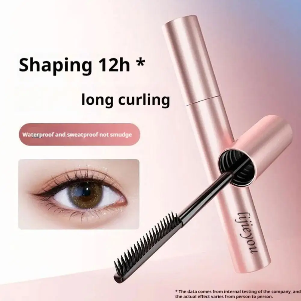 Rímel naturalmente cachos, grosso e longo, com cabeça de escova de silicone, máscara gecomo especialmente personalizada para cuidados com as mulheres asiáticas i7a5
