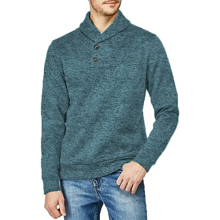 Autumn Fashion Korean Style Men's Solid Color Simple Basic Casual Trendy Daily Loose Long Sleeve Knitted Sweater Pullovers Male