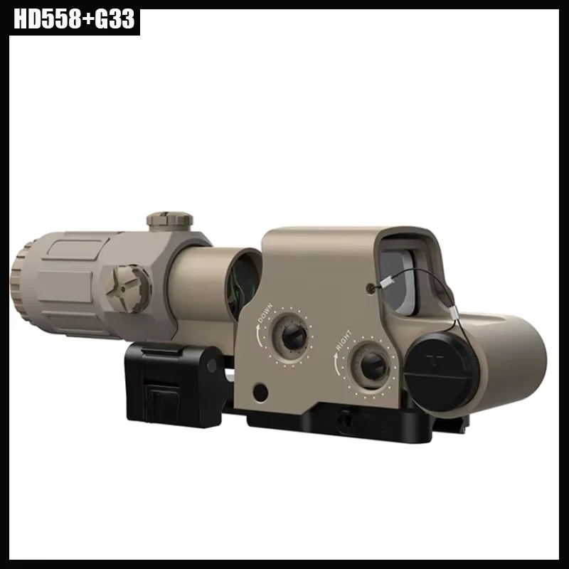 Eot * ch 558 G33 المكبر المجسم نطاق البصر للطي الجانب الوجه G33 3X مكبرات ل 558 556 553 التكتيكية منعكس Riflescope