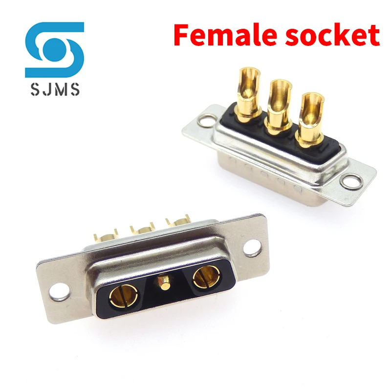 1PCS DB3 3V3 30A 40A High Power Gold plated Male / Female high current Connector D-SUB adapter solder type 3Pin plug socket jack