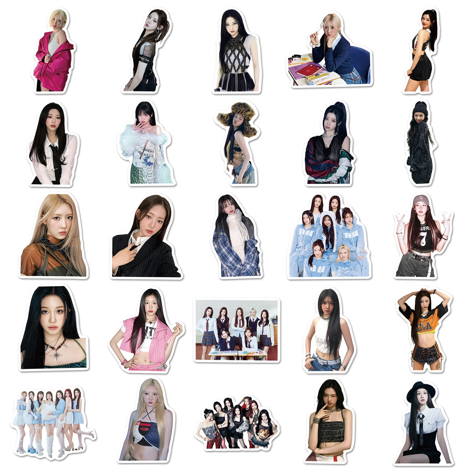 50 個ベイビーモンスター落書き韓国ガールグループスター装飾水カップ携帯電話ケースラップトップ防水ステッカー子供のおもちゃ