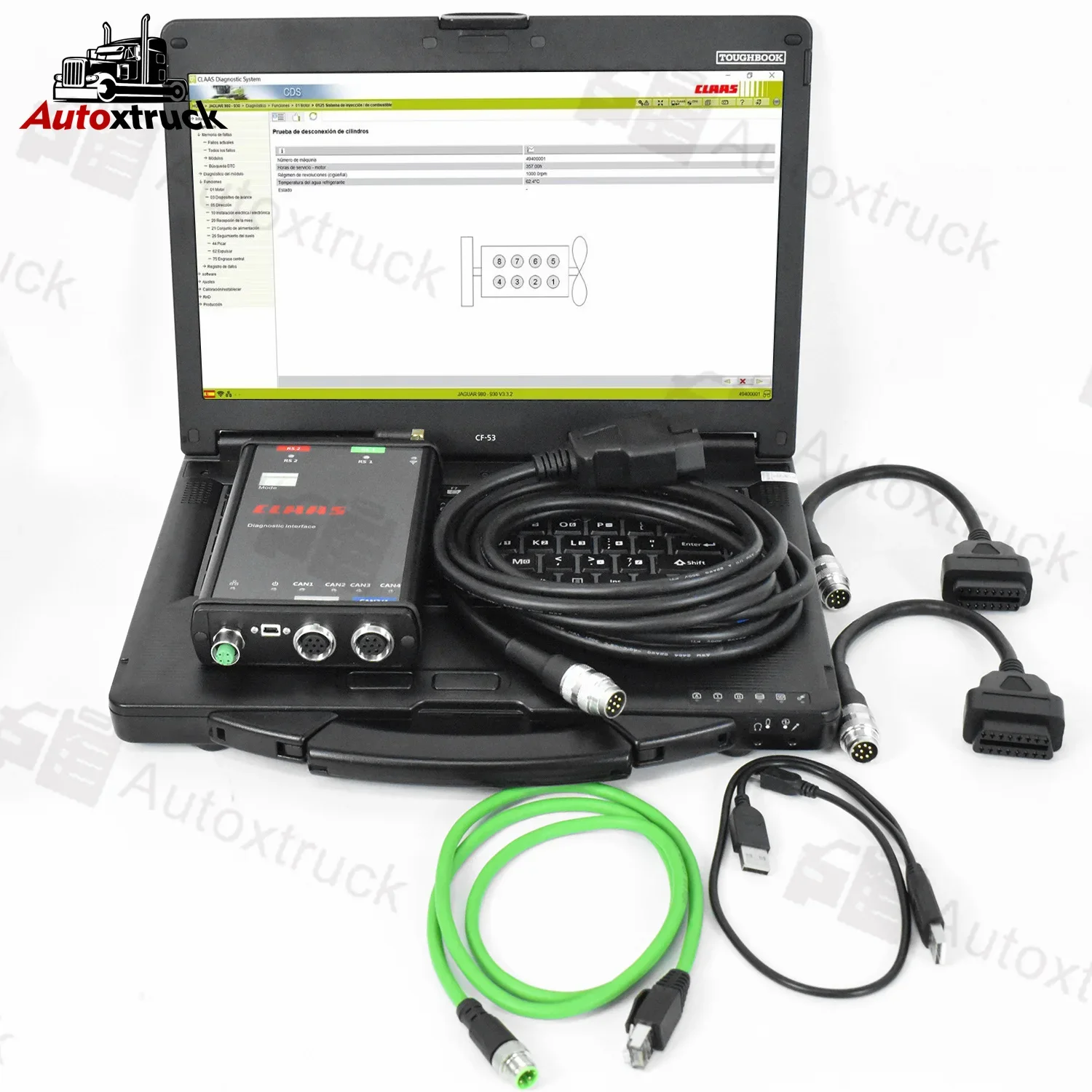 CF53 Laptop For claas 4 CAN Wi-Fi CLAAS CANUSB diagnostic scanner tool Agriculture construction Truck tractor