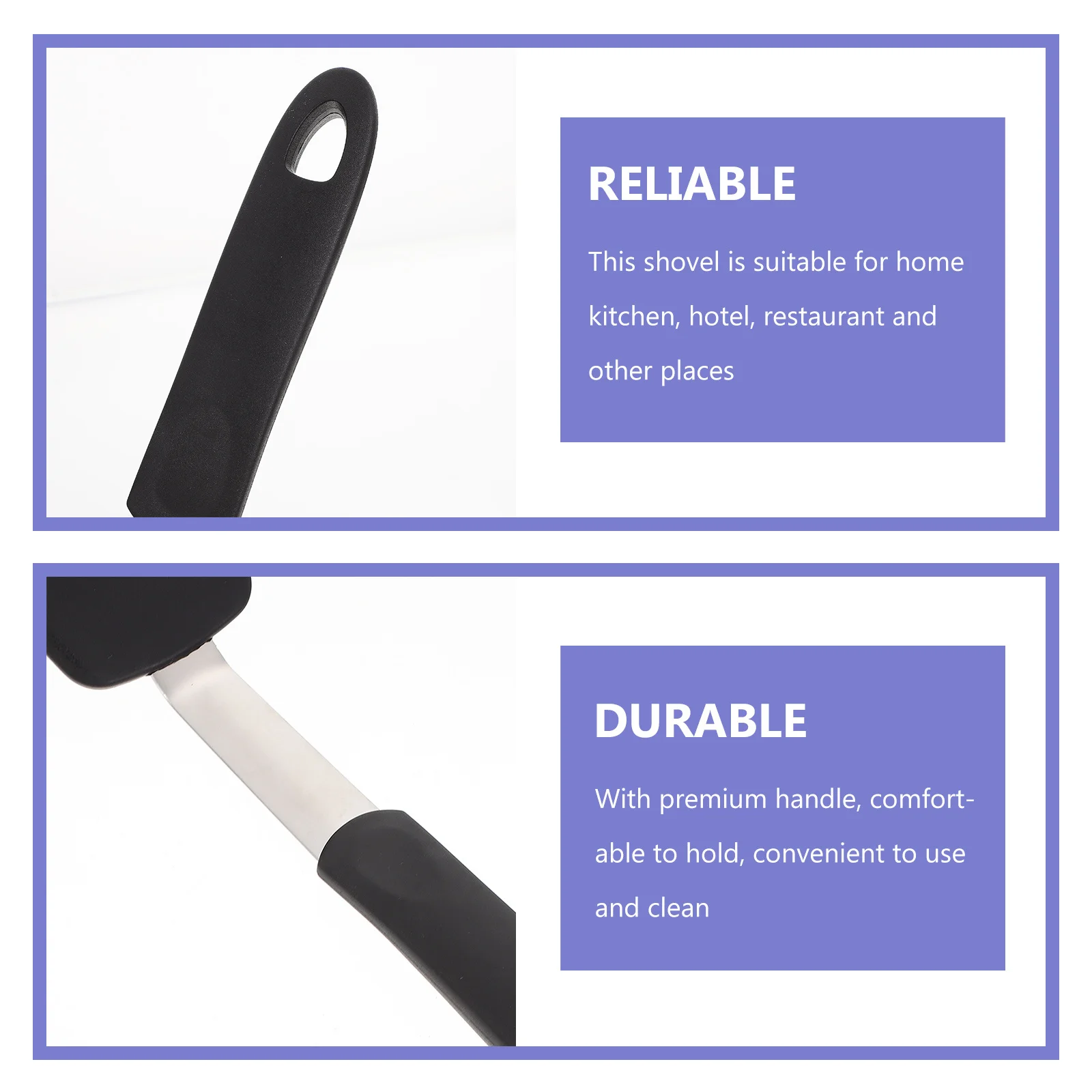 

2Pcs Kitchen Silicone Spatulas Frying Shovels Non-Stick Heat Resistant Cooking Tools Ergonomic Handles Hanging Hole