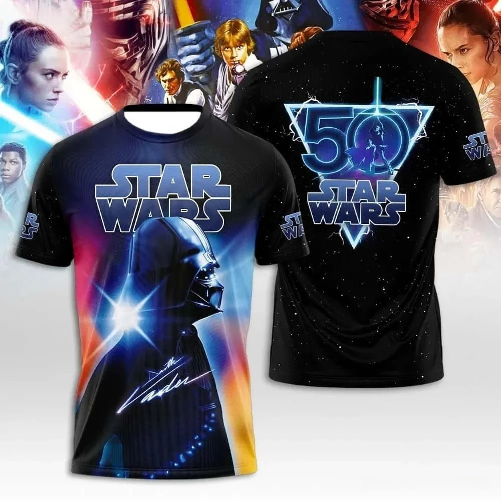 camiseta-3d-de-manga-curta-com-tema-de-festa-solta-comemorativa-do-50º-aniversario-de-star-wars-colecao-verao-25-26-para-homens-mulheres-e-criancas