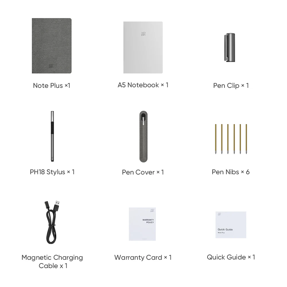 XPPen Note Plus Neues Bluetooth Smart Notebook A5 Digitales Handschrift-Notizbuch mit 1000mAh Akku und Google Drive-Backup für Android iOS – Detail 17