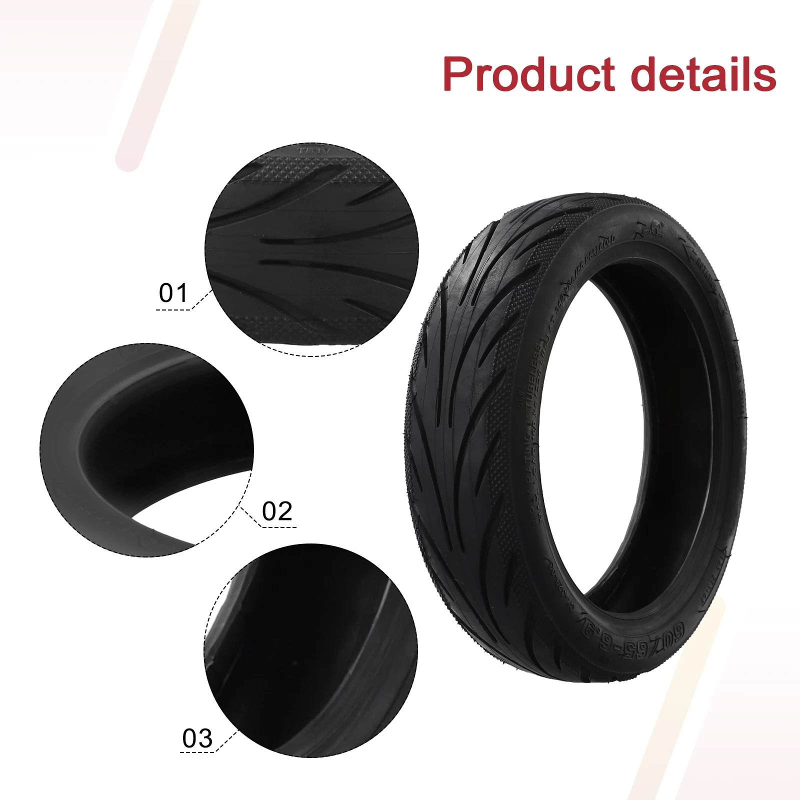 and Practical 10 Inch Tubeless Tyre for Ninebot Max G2 for g65 Electric Scooter Excellent Replacement for Same Tire Size