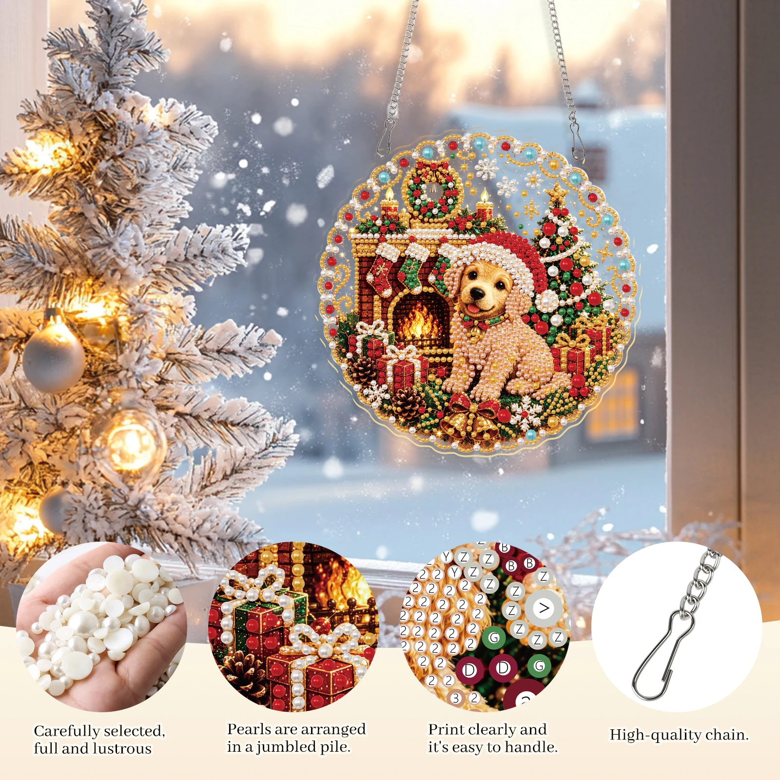 Christmas Pearl Diamond Painti - Art Craft For Christmas ulasan dan harga