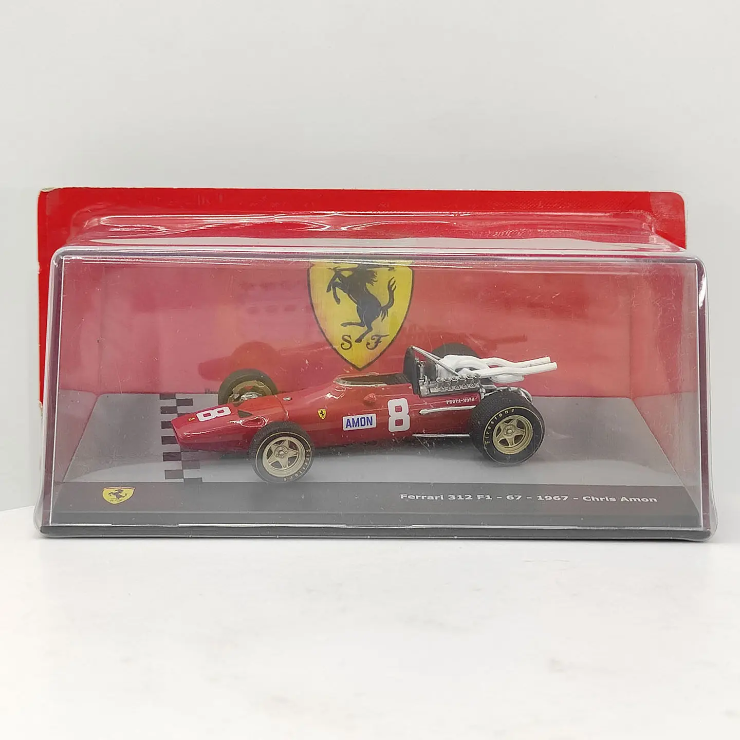 IXO Coche de Juguete Ferrari 312 de 1967 a Escala 1:43, de Aleación Fundida a Presión, Modelo Clásico de Carreras, Regalo para Adultos, Souvenir, Exhibición Estática