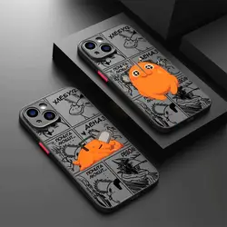 Phone Case for Apple iPhone 15 Pro Max 13 14 Plus 12 Mini 11 Pro XR 8 SE 7 XS MAX Matte Anime Chainsaw Man Bochita  Cover