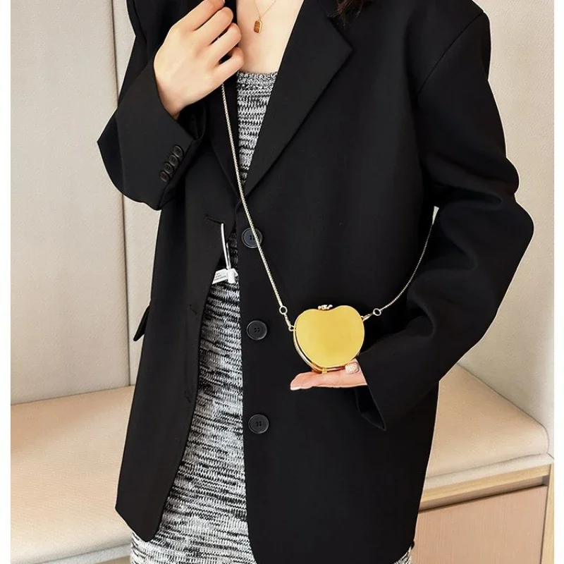Fashion Acrylic Dinner Bags for Women Gold Silver Mouth Red Envelope Cute Headphone Bag Chain Bar Mini Shoulder Bag