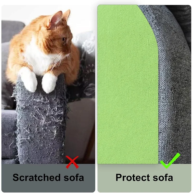 Selbstklebende Katzen-Kratzmatte Zuschneidbare Katzen-Teppichunterlage Sofa-Möbelschutz DIY Katzen-Kratzpad für Couch Wand Ecke – Detail 2