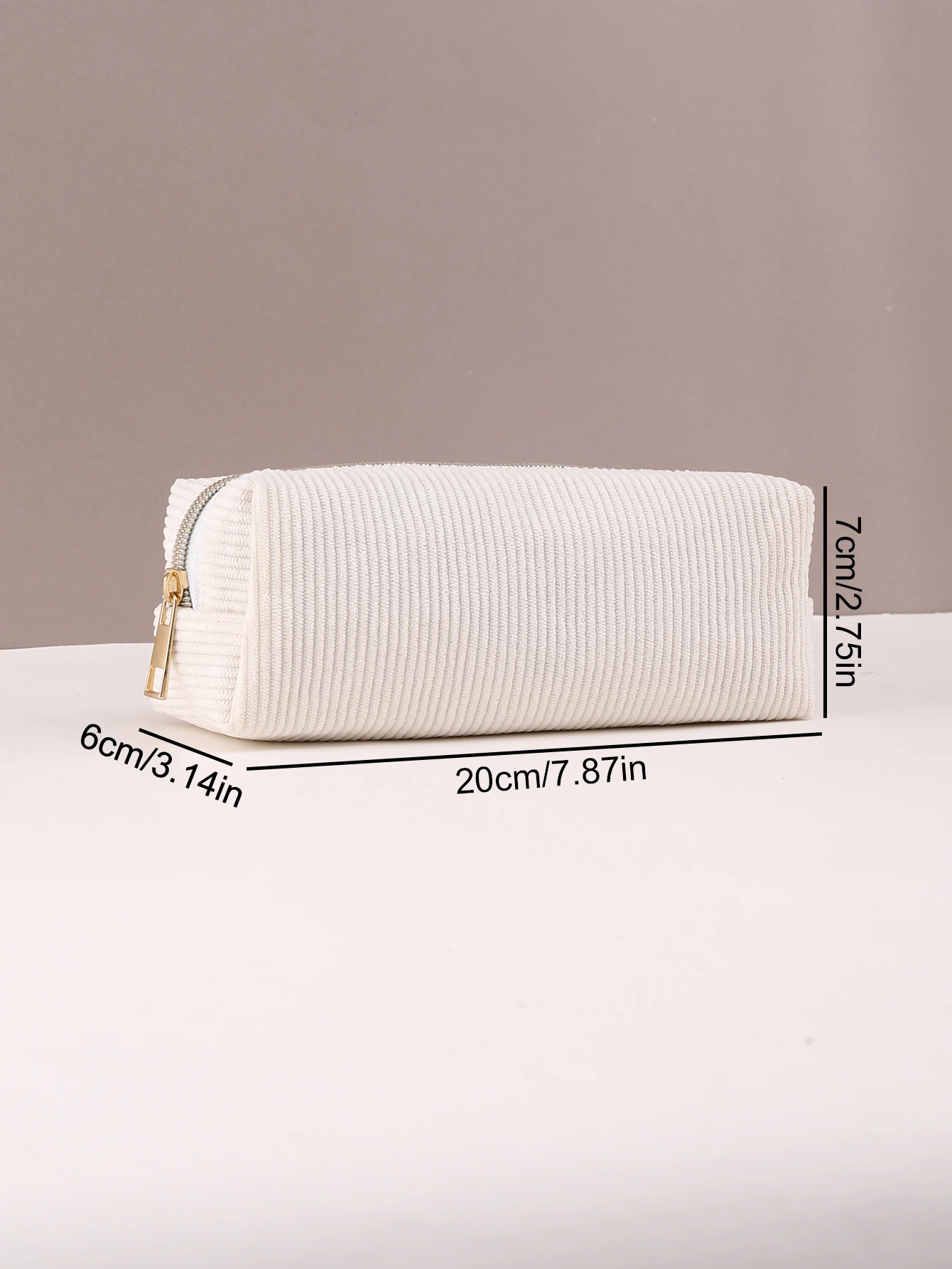 Custom Name Heat Transfer Corduroy Pencil Case Personalized Zipper Pen Bag Large Capacity Stationery Organizer Back to School view 6