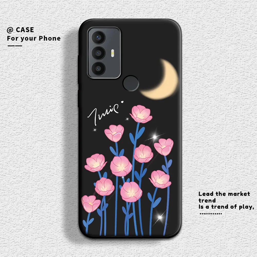 For TCL 305 306 305i 5164D Case Soft Silicone Phone Cases For TCL 305i TCL 5164D Sunflower Flower Love Cover Fundas TCL305 Coque