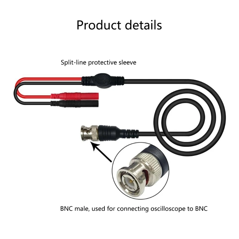 E5BE Signal-Generator BNC Male to 4mm Safety Male Banana Plug Test Lead Cable 150V/3A