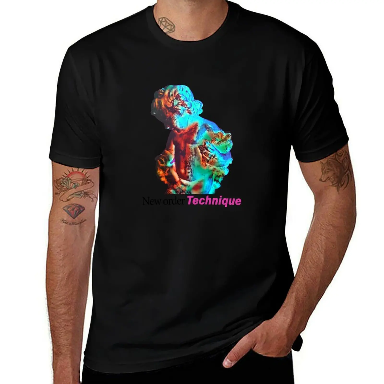 Néw órdér Technique Vintage T-Shirt Trend Art Print T-Shirt