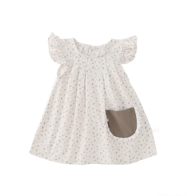 Girls' floral dress for summer2026New style children's sleeveless dress, stylish summer princess dress for girls and babies