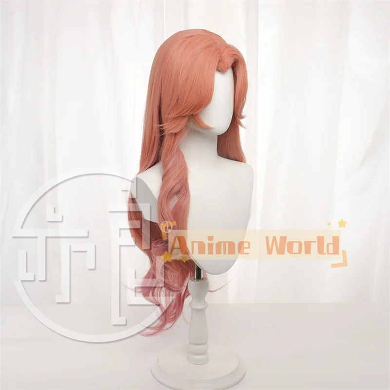 Heartache & Heartthrob Caitlyn Cosplaypruik 85 cm lang oranje roze dames Valentijnsdag hittebestendig synthetisch haar