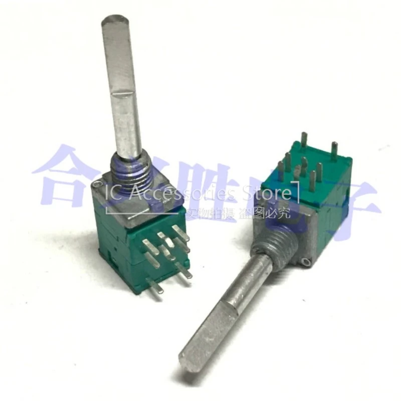 1PCS Precision Potentiometer RK097 Type Double With Press Switch D50K D503 With Midpoint Volume Potentiometer