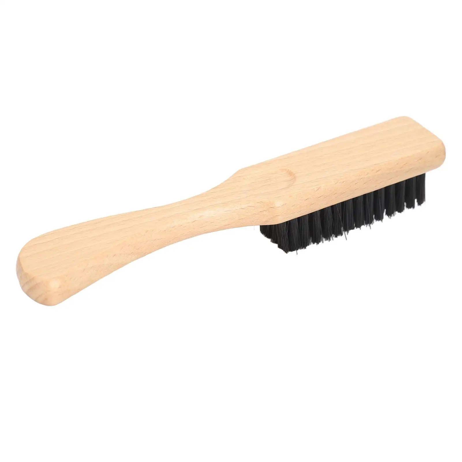 Portable Ergonomic Men's Beard Brush - Lightweight Imitation Boar Bristle with Wooden Handle for home & Barbershop