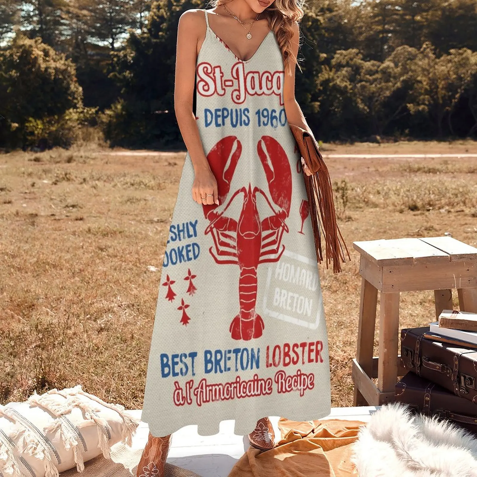 Le St-Jacques Lobster Shack Sleeveless Dress ladies dresses for special occasion Summer dresses for women dress dresses