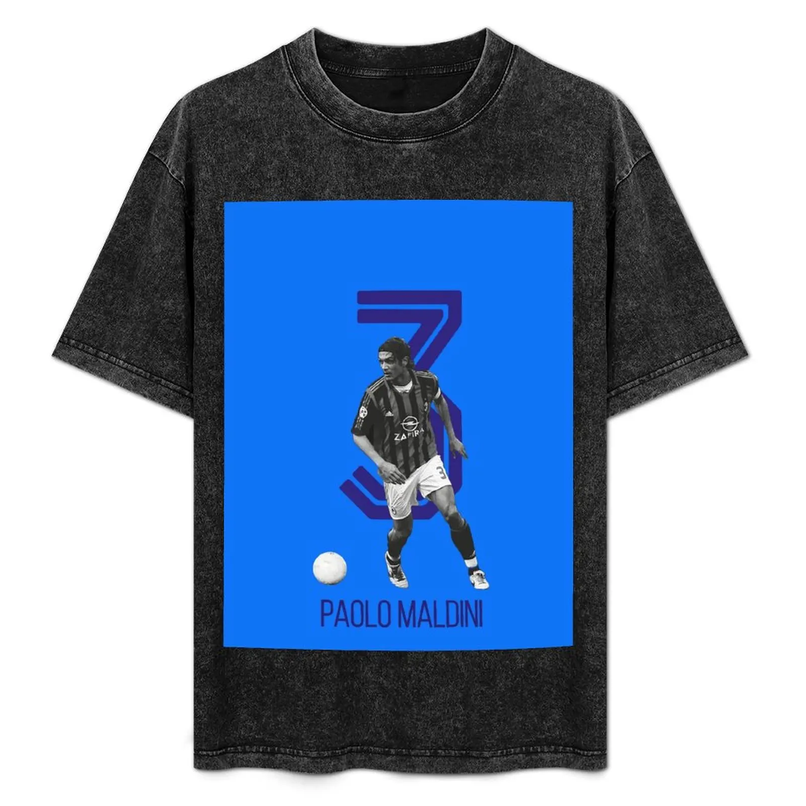 

Paolo Maldini Retro T-Shirt Casual Loose Short Sleeve Tee for Men