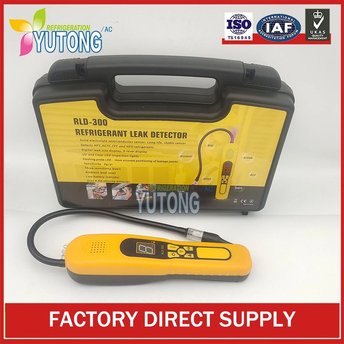 RLD-100 RLD-200 RLD-300 semiconductor halogen gas refrigerant leak detector with intelligence, high quality testing instrument