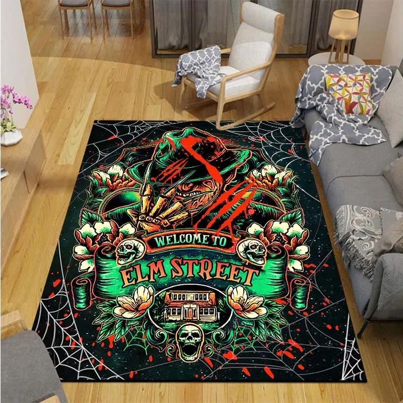 

Halloween Horror Movies Character Huanted House Area Rug Livingroom Decor Floor Mat Carpet Rugs for Living Room