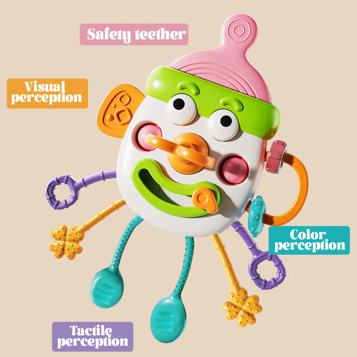 ของเล่นลูกบอลมือถือแบบขวด, ของเล่นเสริมพัฒนาการเด็กหกในหนึ่งเดียว, ของขวัญคริสต์มาสและวันขอบคุณพระเจ้า, สีสุ่ม