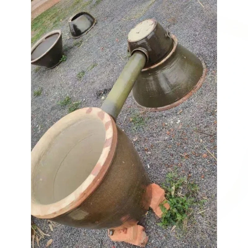 Ancient wine retort double-layer winemaking clip tank tile tank winemaker equipment soil ceramic steaming winemaking