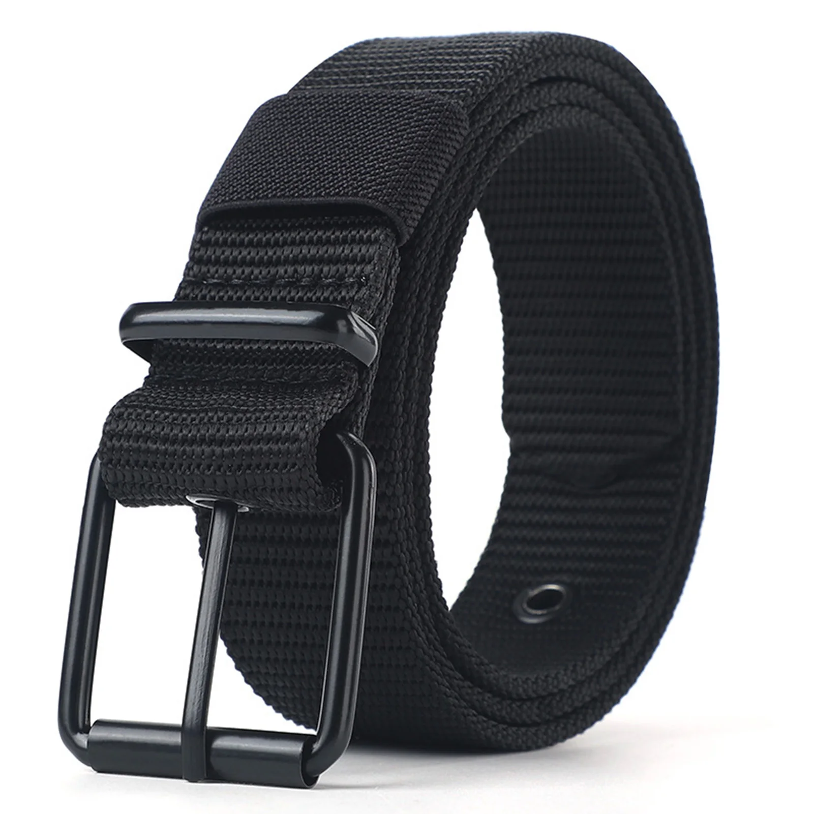 

Men's Stylish Nylon Belt with Pin Buckle Versatile Jean's Trouser Belt for Business Working Office