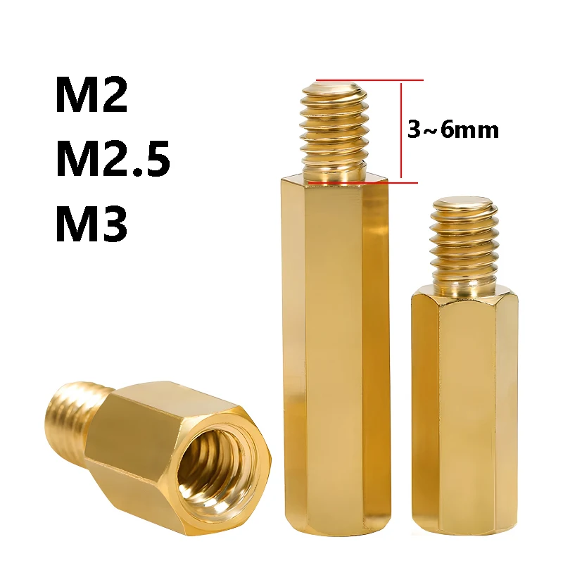 

M2 M2.5 M3 Brass Hex Male Female Motherboard Standoff Standoff Spacer Hexagon Stand PCB Support Column Spacer