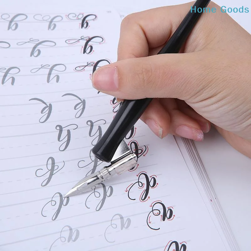 preferredOblique Dip Pen Holder English Writing Art Drawing Calligraphy Pen Nib Support Adjustable Signature Pen Accessories