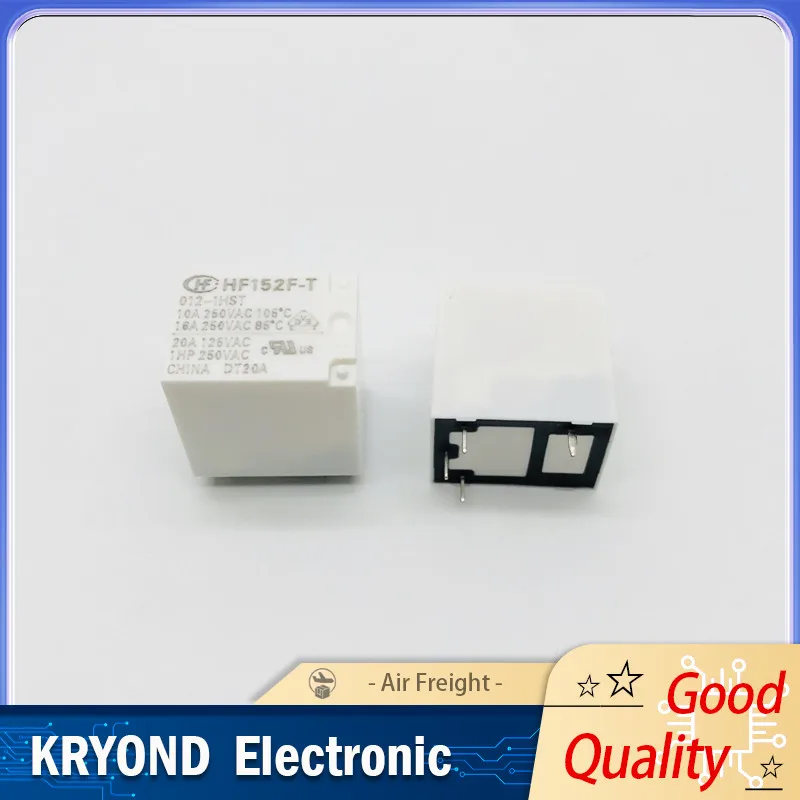 10PCS Power Relay HF152F-T-012-1HST 12VDC HF152F-T-024-1HST 24VDC Normally Open 4PIN for Electrical Control