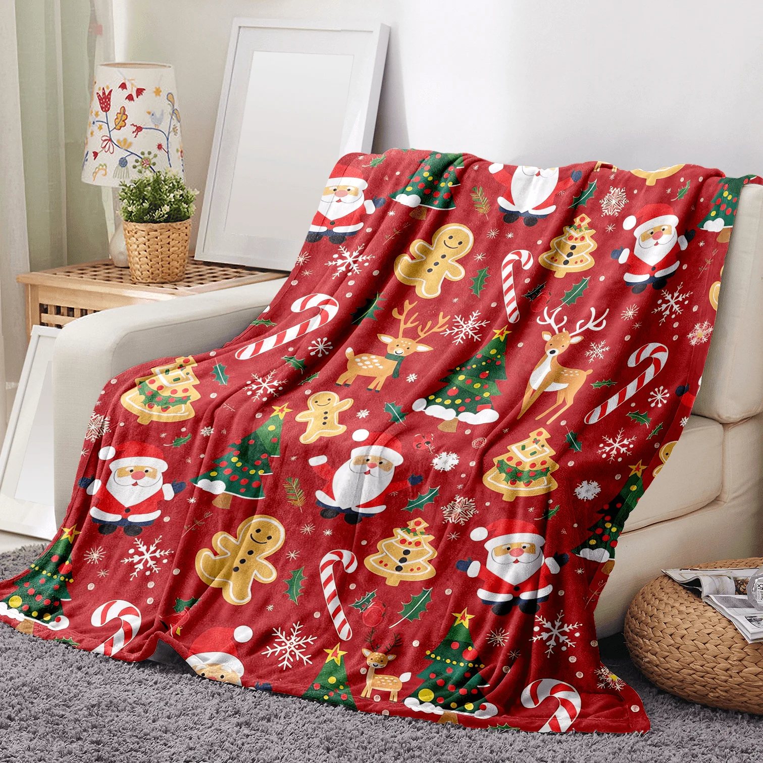 Feestelijke Kerstman-deken - U - Christmas Throw Blanket recensie en prijs