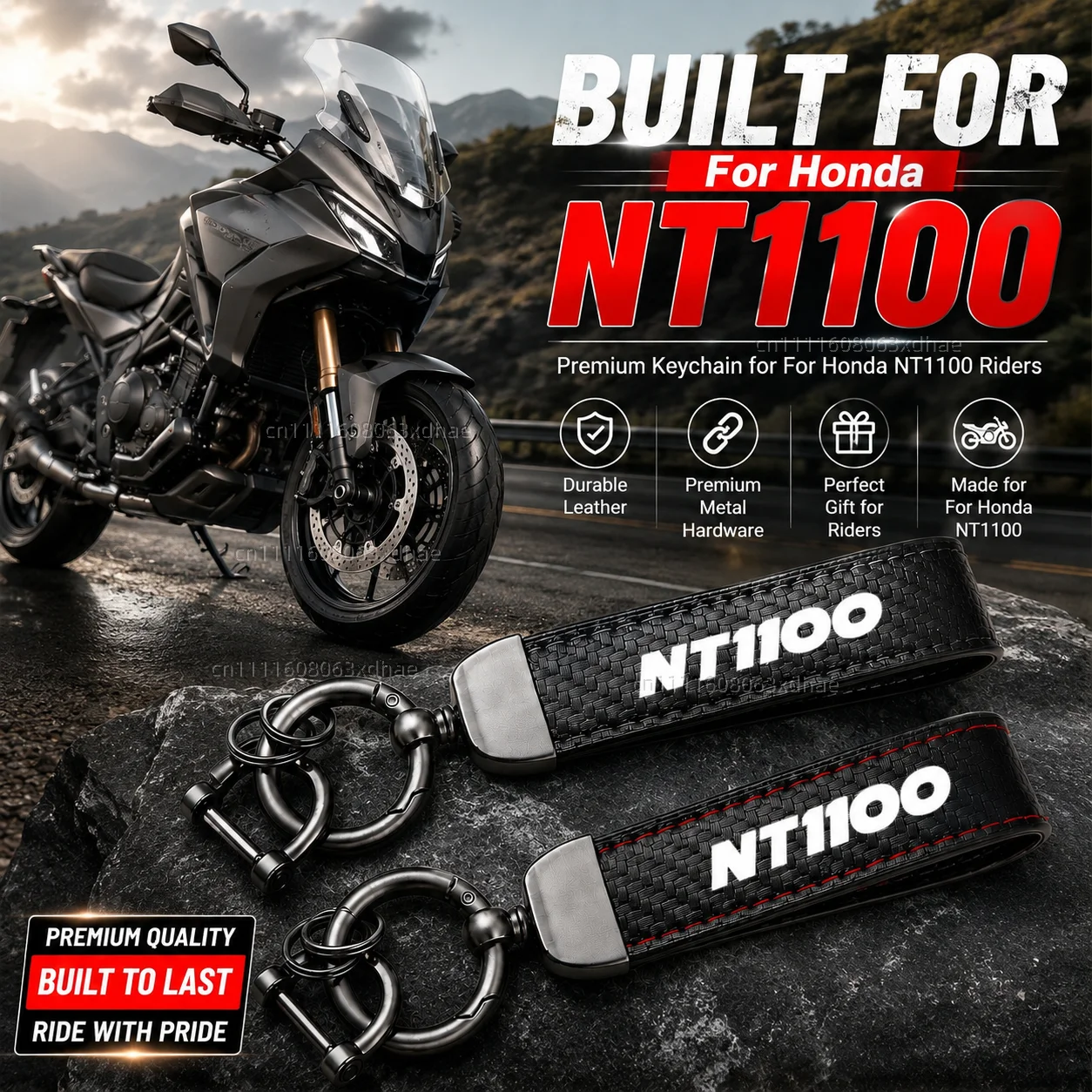 

High-Grade Leather Motorcycle Keychain Holder Keyring Accessories For Honda NT1100 CB1100X NT 1100 CB 1100 X