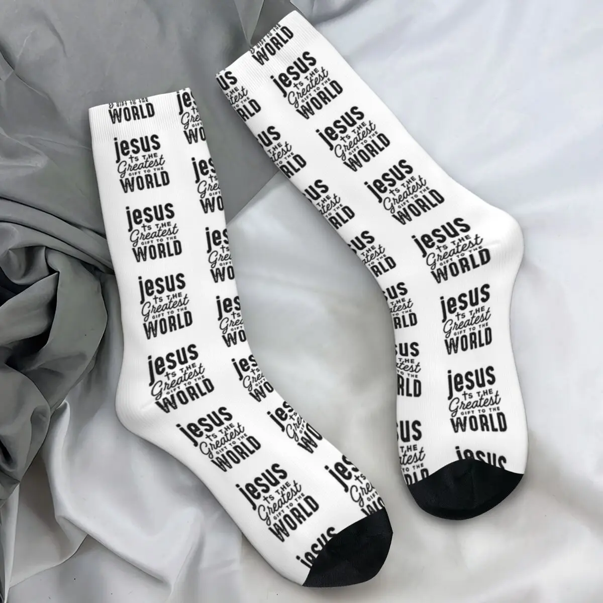 Jesus Is The Greatest Gift To The World Stockings Men Religious Quote Christian Socks Korean Socks Winter Anti Slip Socks