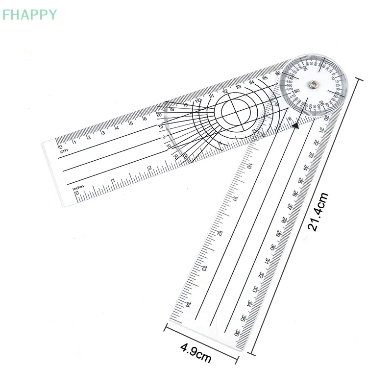 의료용 척추 각도 눈금자 각도 파인더 도구, 0-140mm, 360 도 각도계