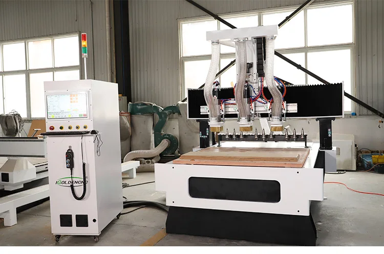 彫刻機,CNCルーター,自動変更ツール,アクリルプラスチック,3つのスピンドル,1212