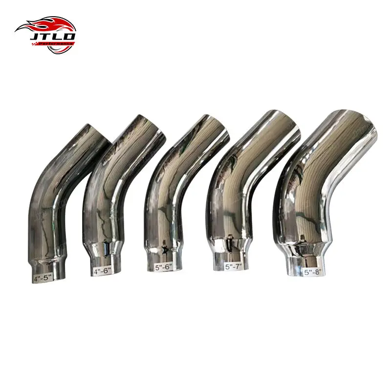 JTLD High Quality Mid Steel Chrome Coating Exhaust Tip System Muffler For Pickup Inlet:4