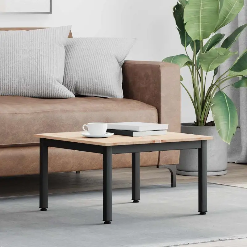 Table basse Naturel 60 x 60 x 36 cm Bois de pin massif