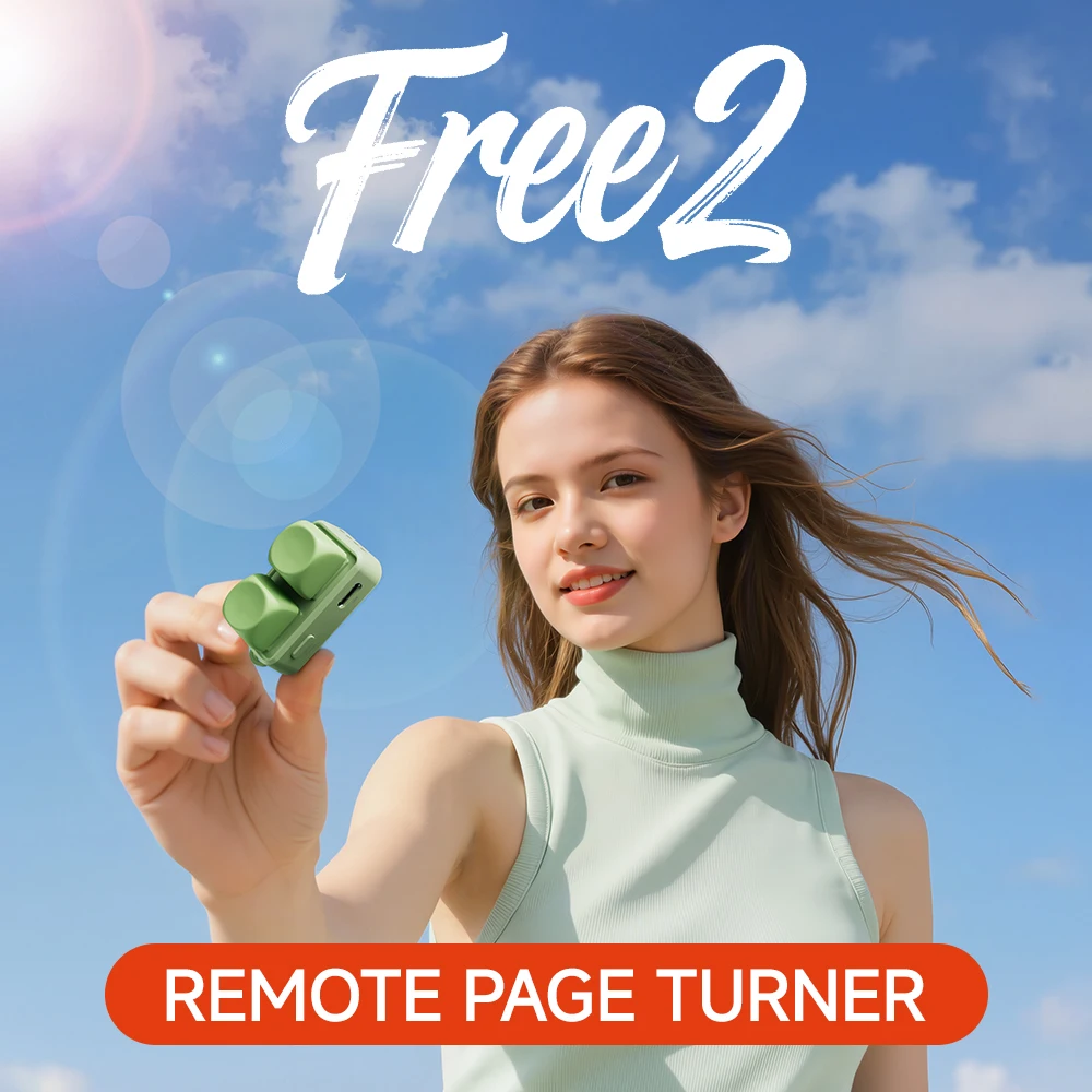 New Keypad Dual Button E-book Page Turner For Tablet Mobile Phone Blue Tooth Remote Control Swipe Short Videos For Android/IOS