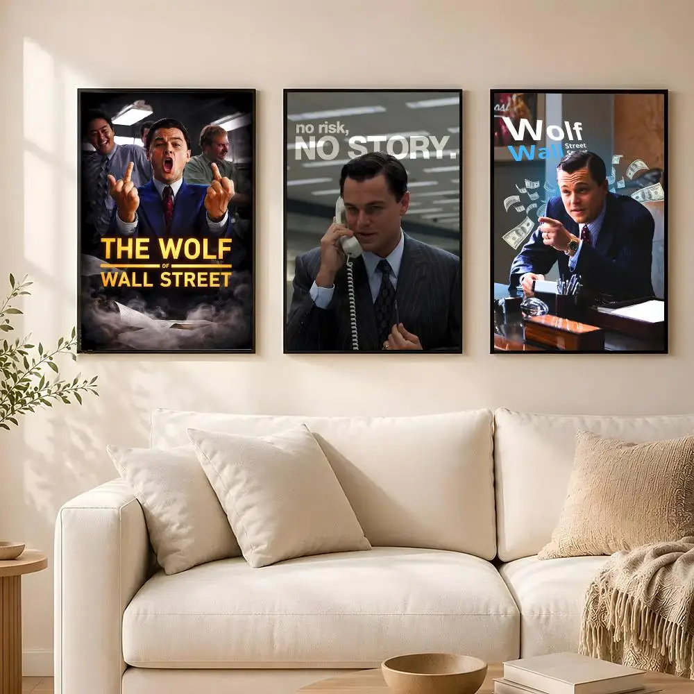 The W_Wolf of W_Wall Street Poster poster Self-adhesive wall stickers, suitable for room decoration, high-quality printing.