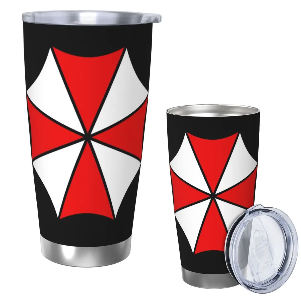 

Movie Game Corporation Umbrellas (5) Stainless Steel Tumbler Vacuum Insulated Mug Thermal Cold Cups Straw With Lid 20oz